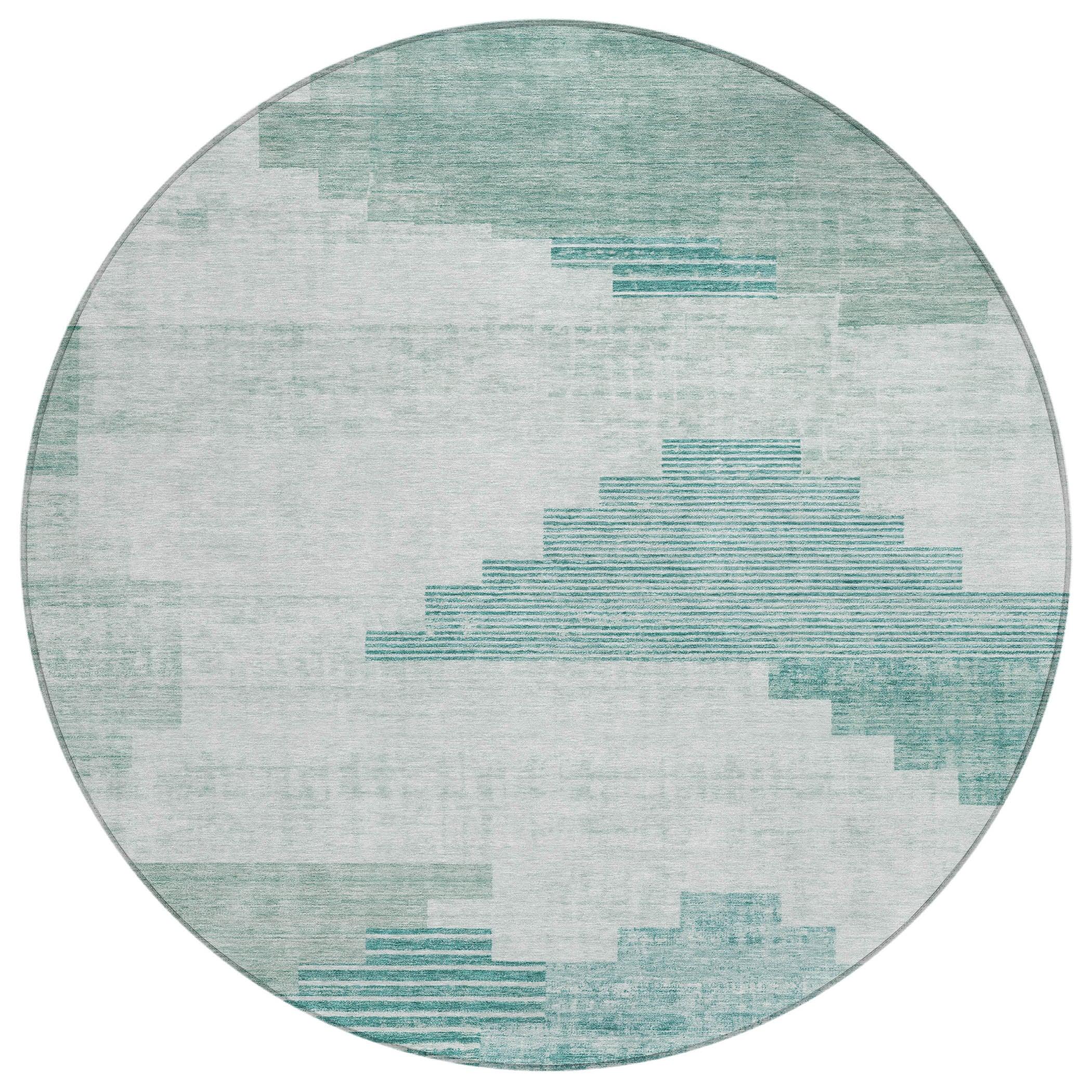 Addison Rugs Raeel Teal Washable Indoor-Outdoor Rug