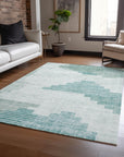 Addison Rugs Raeel Teal Washable Indoor-Outdoor Rug