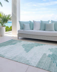 Addison Rugs Raeel Teal Washable Indoor-Outdoor Rug