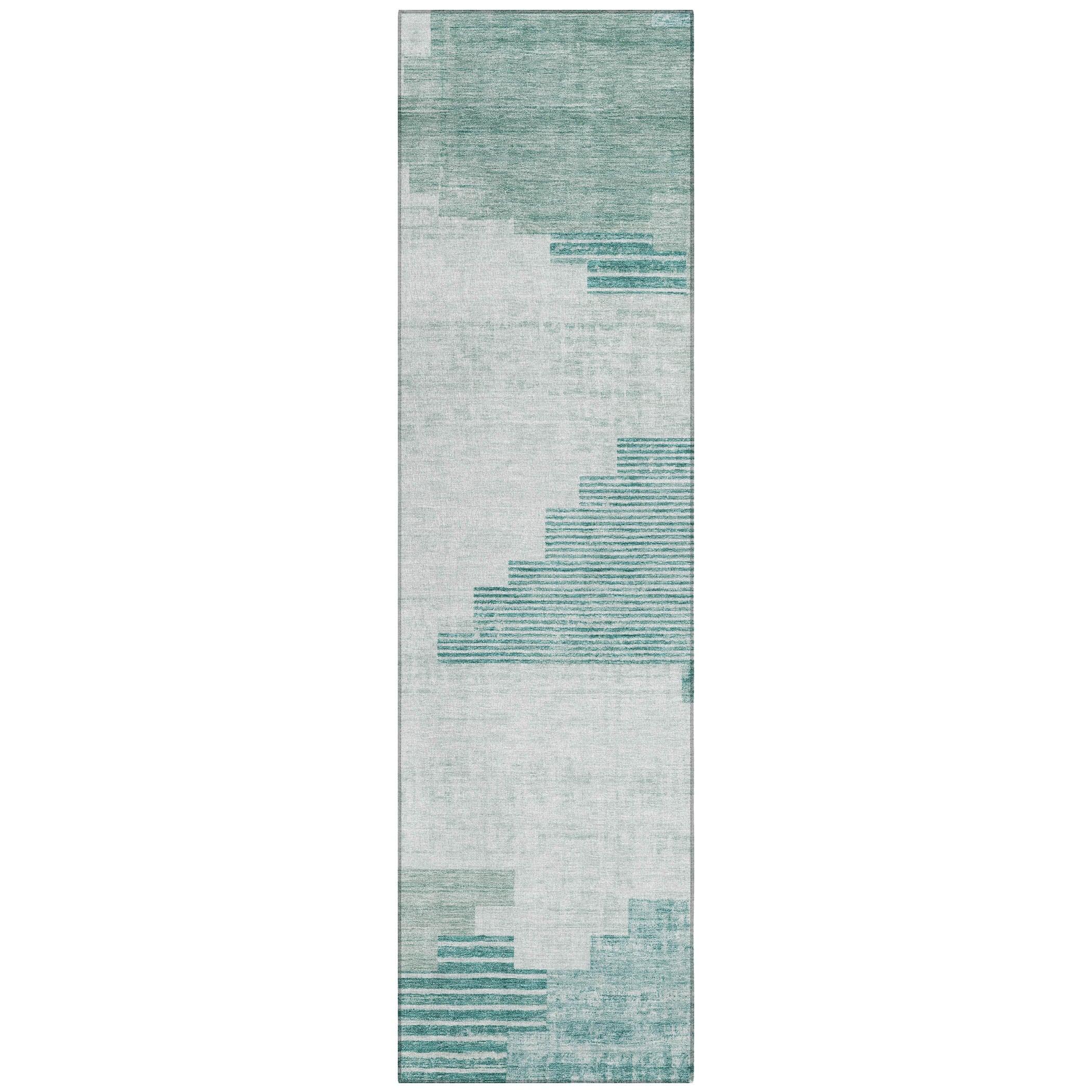 Addison Rugs Raeel Teal Washable Indoor-Outdoor Rug