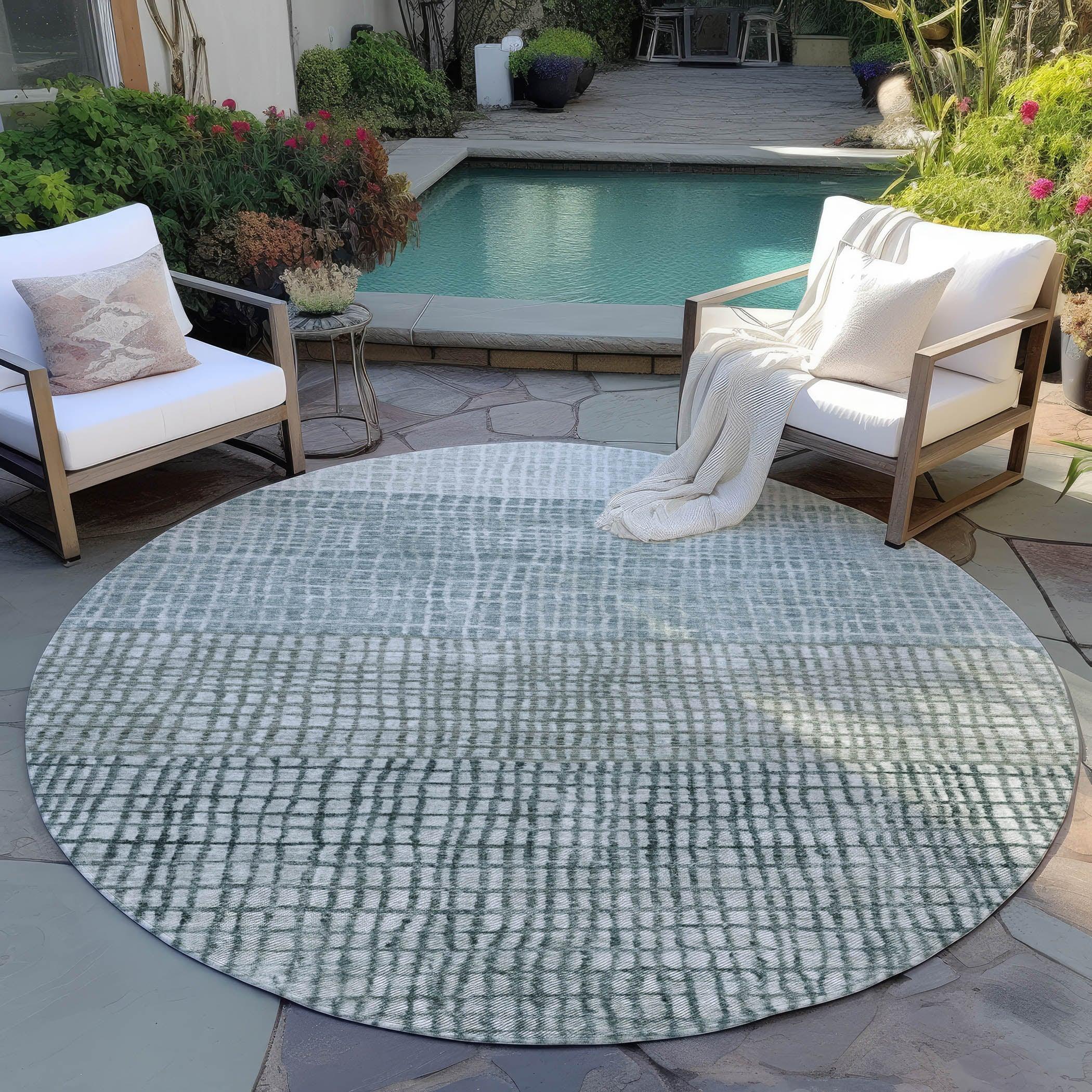 Addison Rugs Raeon Aqua Washable Indoor-Outdoor Rug