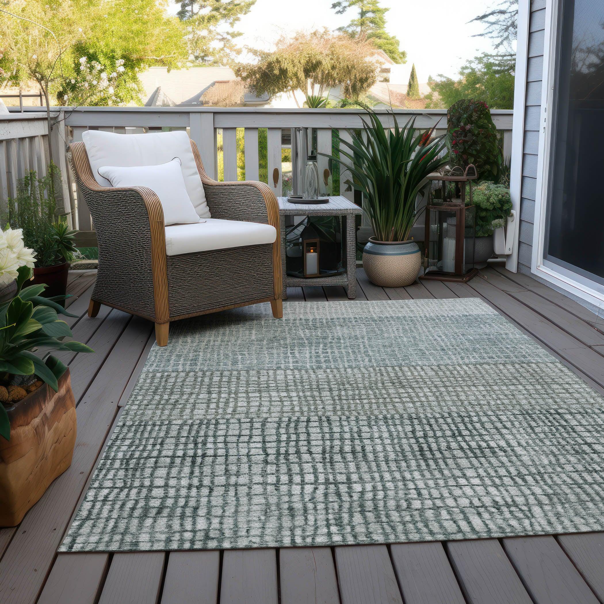 Addison Rugs Raeon Aqua Washable Indoor-Outdoor Rug