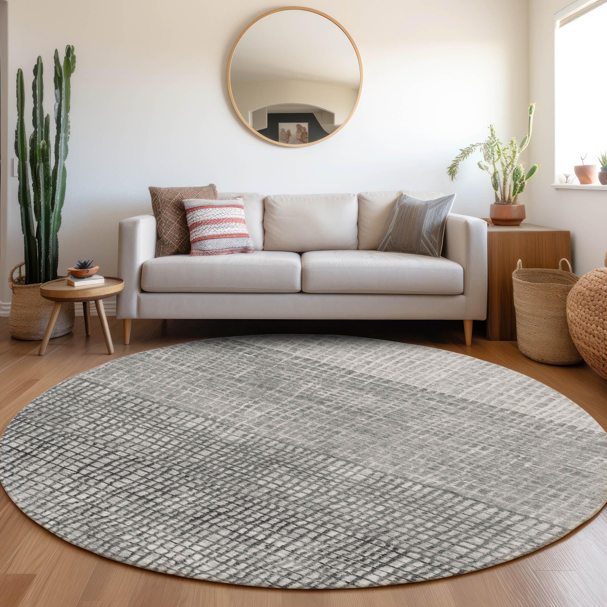 Addison Rugs Raeon Gray Washable Indoor-Outdoor Rug