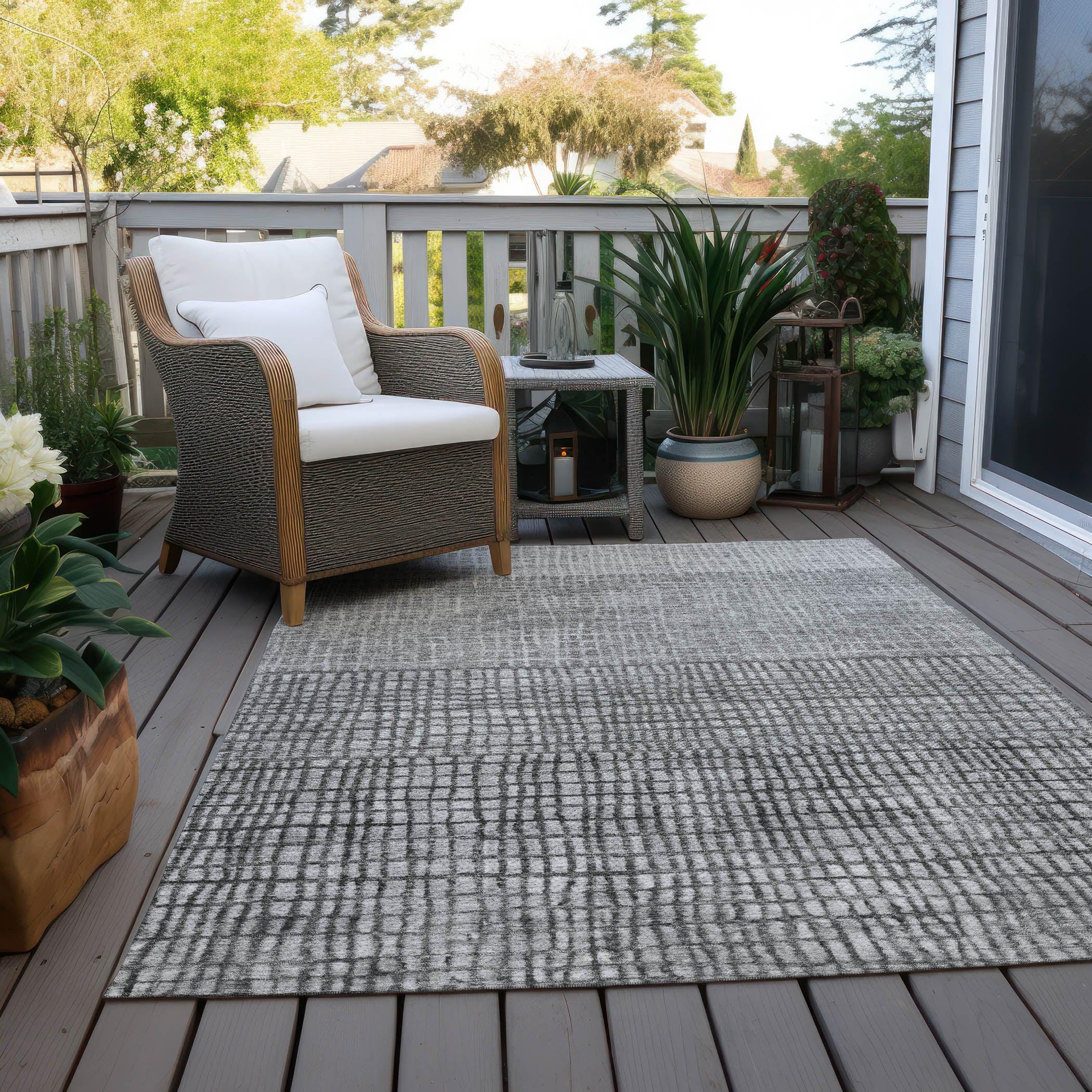Addison Rugs Raeon Gray Washable Indoor-Outdoor Rug