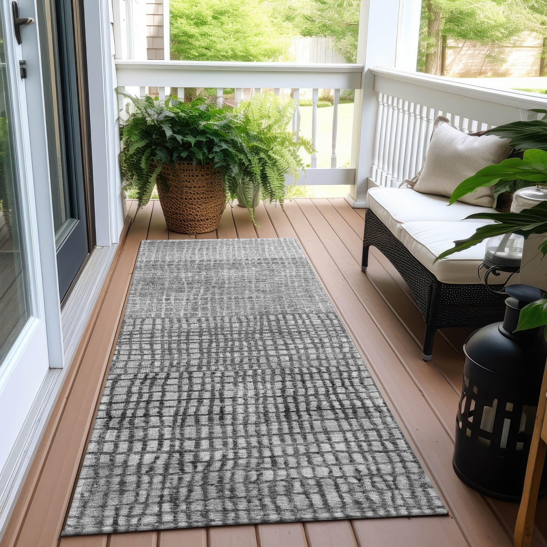 Addison Rugs Raeon Gray Washable Indoor-Outdoor Rug
