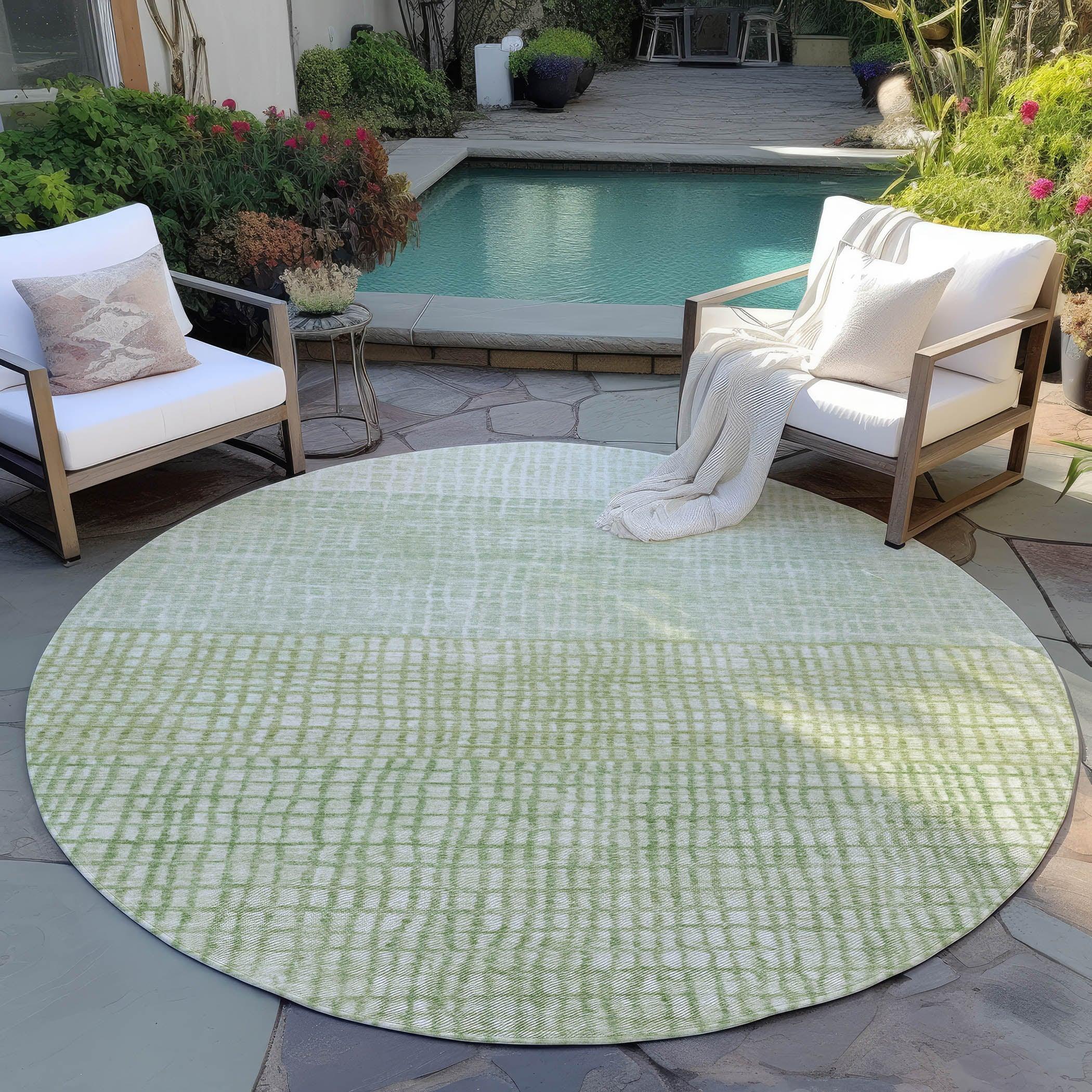 Addison Rugs Raeon Green Washable Indoor-Outdoor Rug