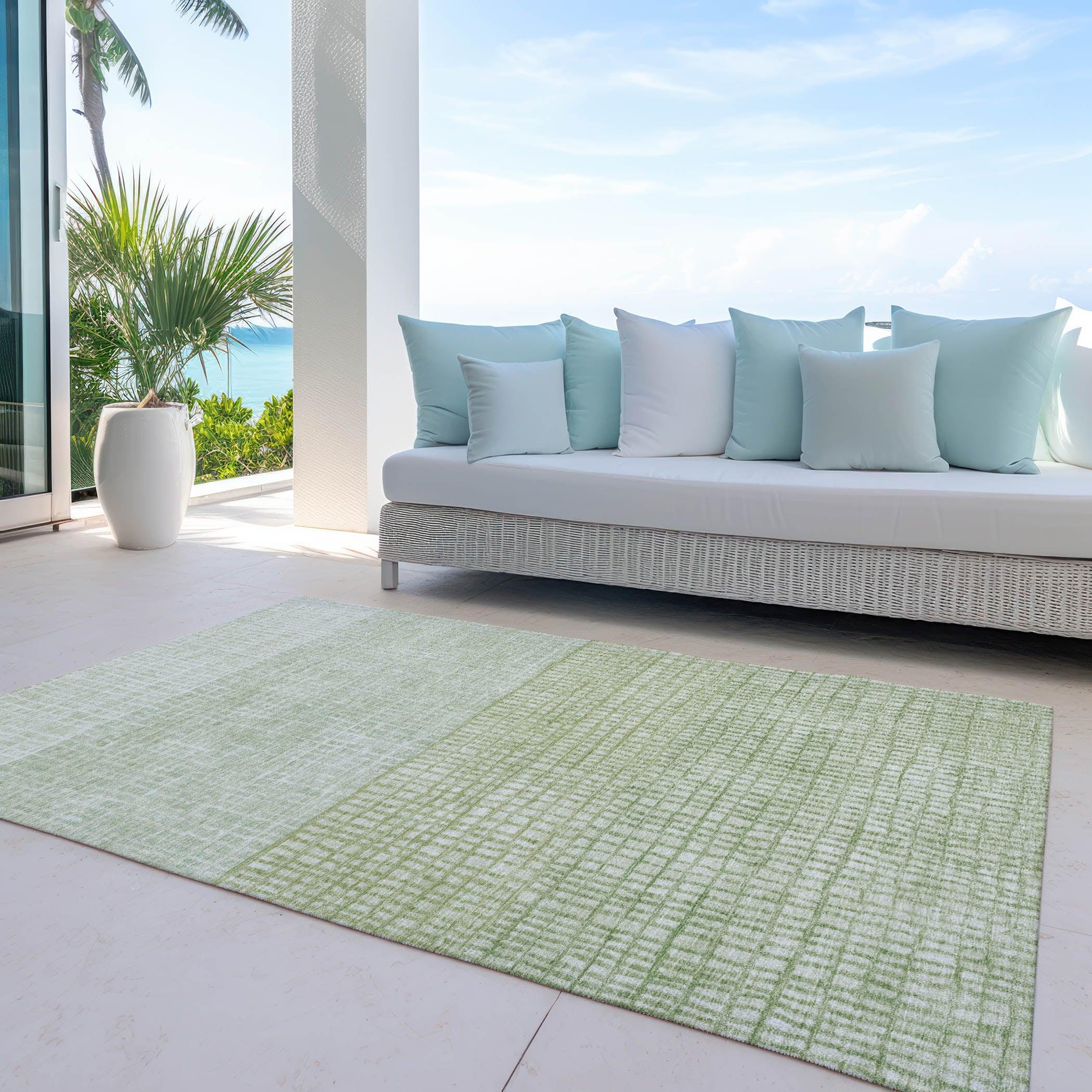 Addison Rugs Raeon Green Washable Indoor-Outdoor Rug
