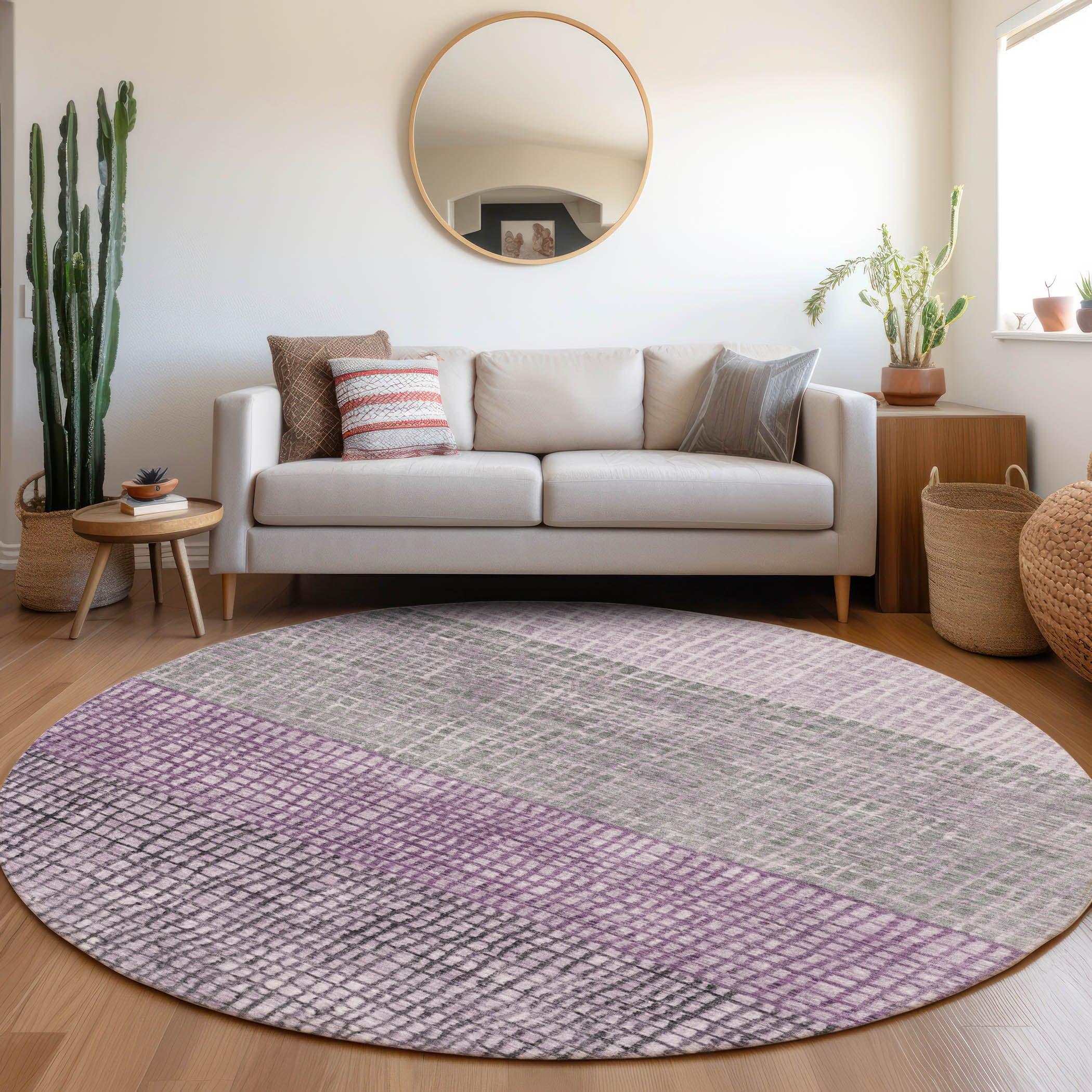 Addison Rugs Raeon Plum Washable Indoor-Outdoor Rug