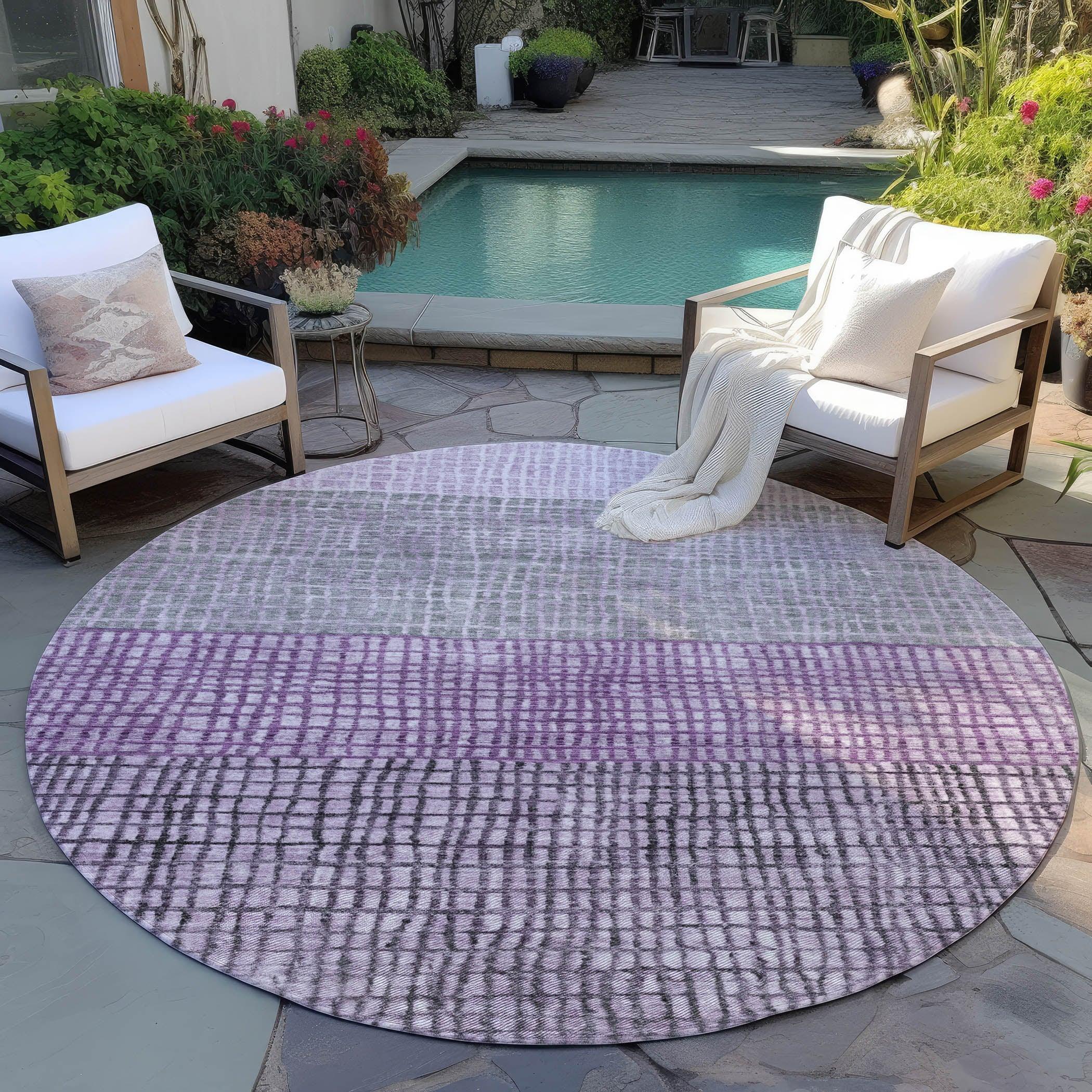 Addison Rugs Raeon Plum Washable Indoor-Outdoor Rug