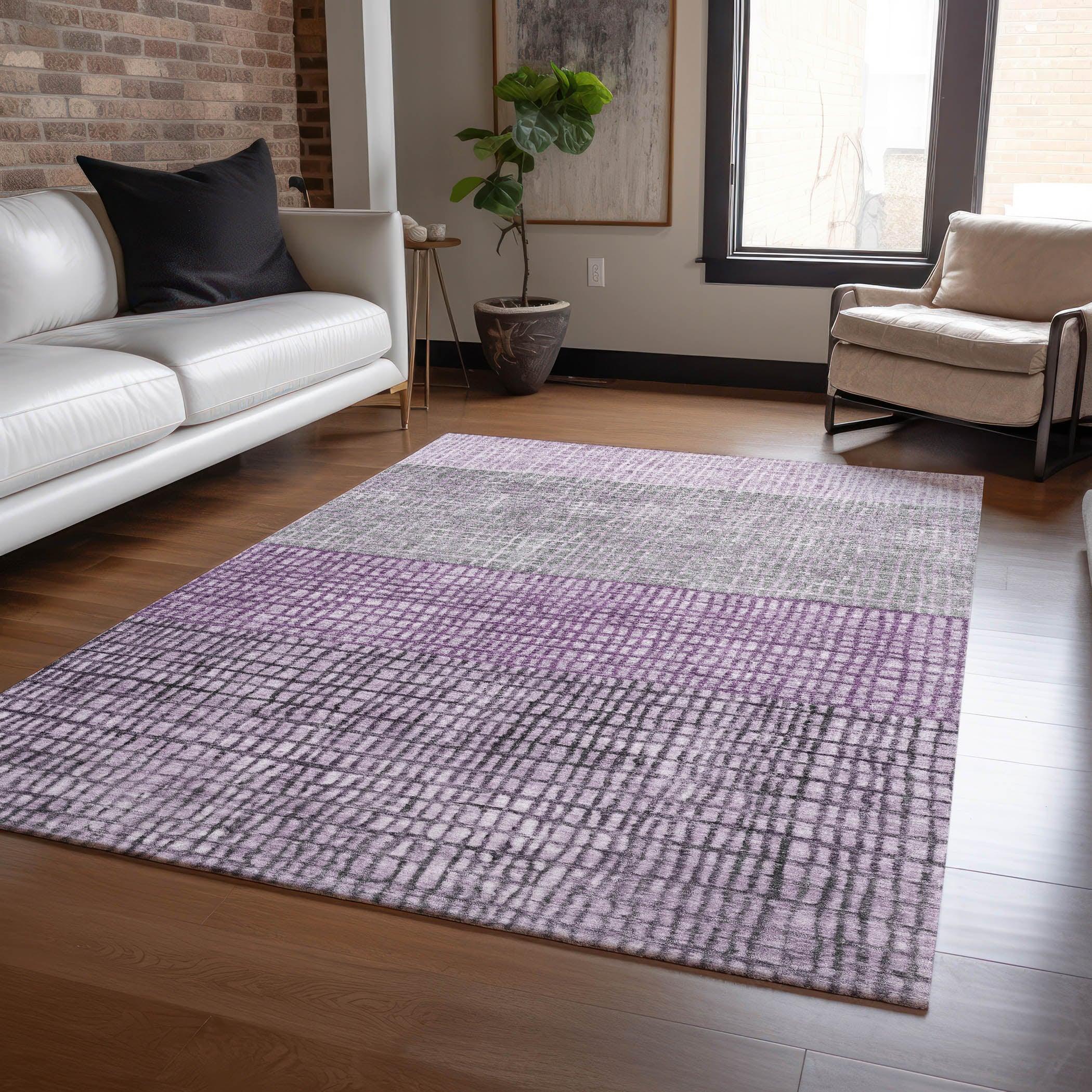 Addison Rugs Raeon Plum Washable Indoor-Outdoor Rug