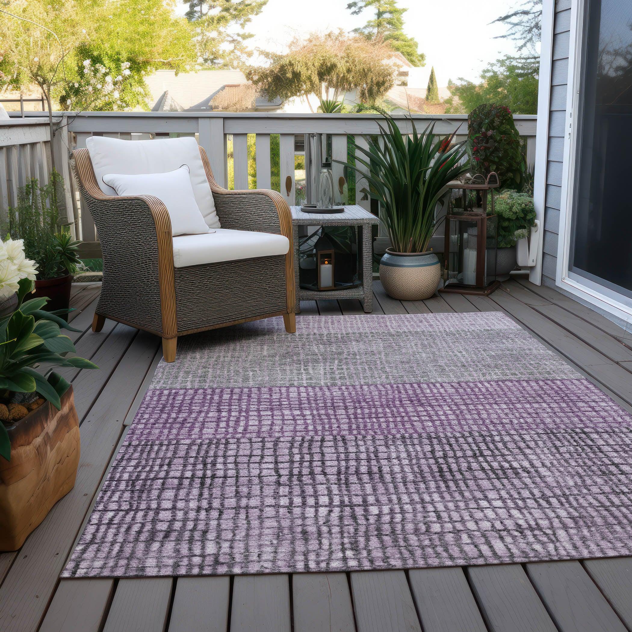 Addison Rugs Raeon Plum Washable Indoor-Outdoor Rug