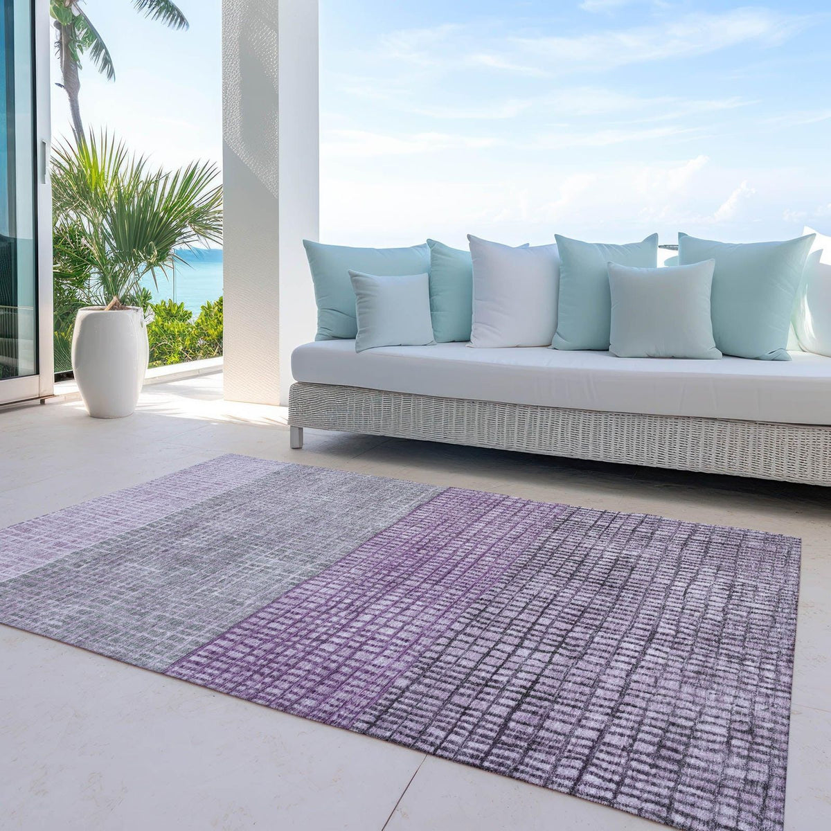Addison Rugs Raeon Plum Washable Indoor-Outdoor Rug