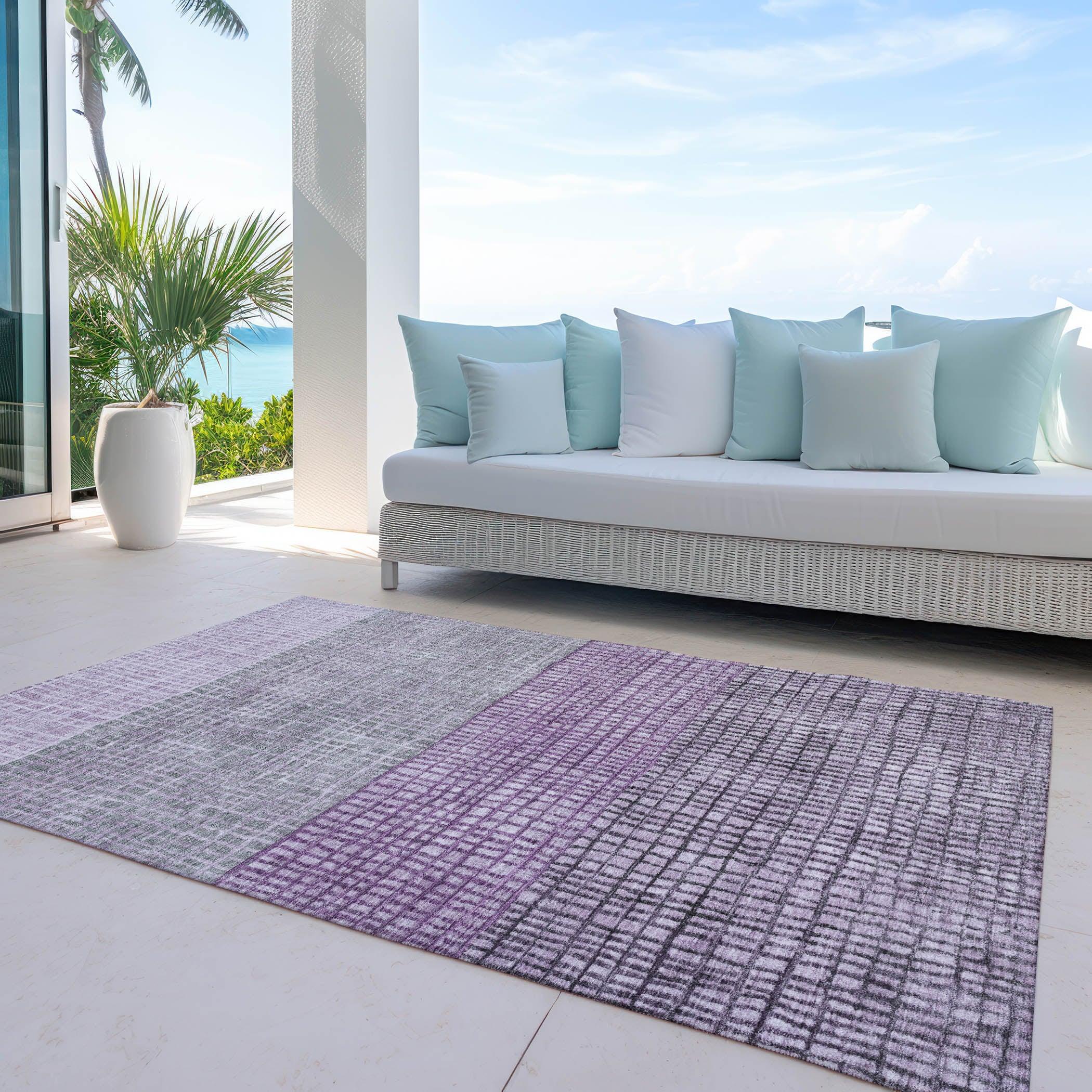 Addison Rugs Raeon Plum Washable Indoor-Outdoor Rug