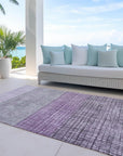 Addison Rugs Raeon Plum Washable Indoor-Outdoor Rug
