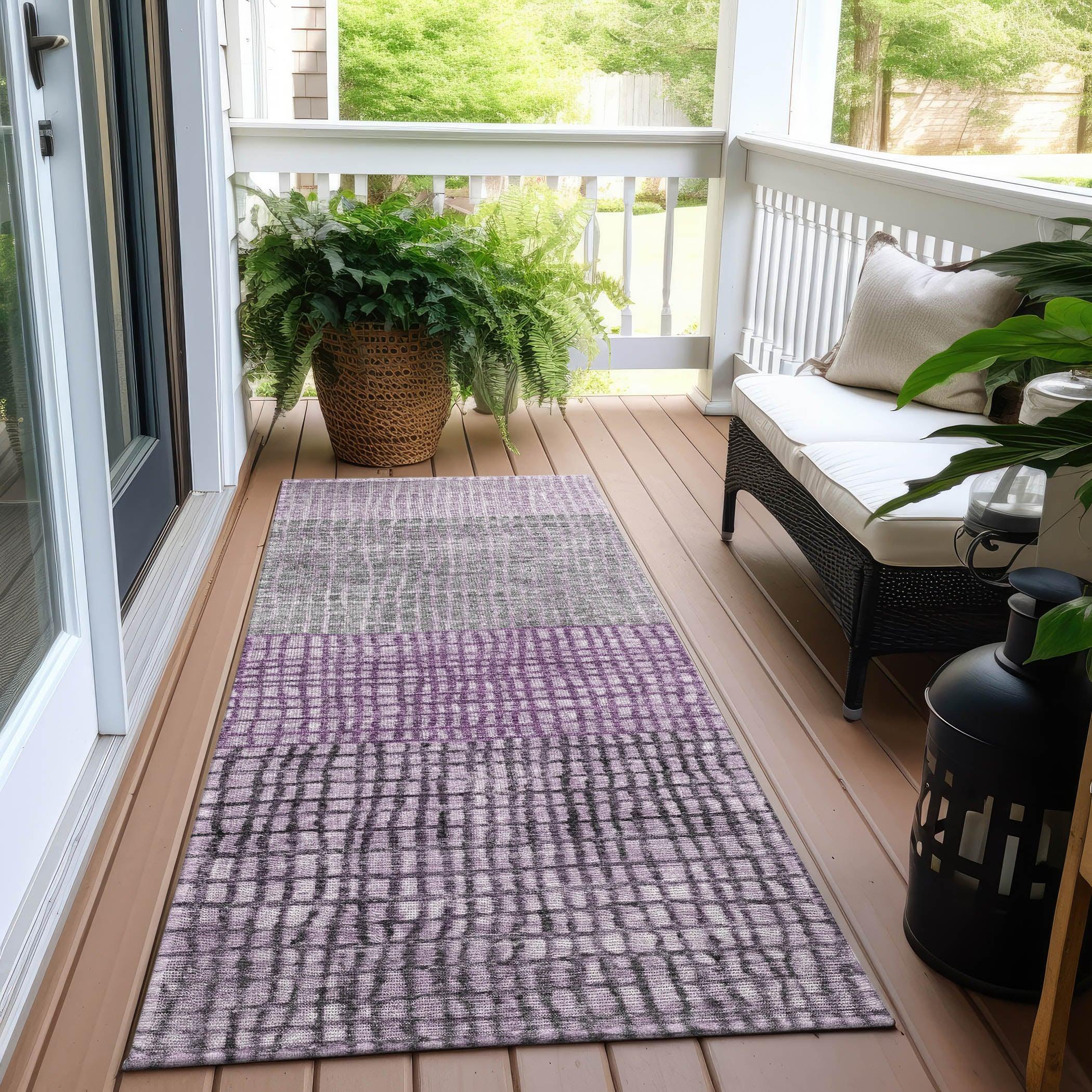 Addison Rugs Raeon Plum Washable Indoor-Outdoor Rug