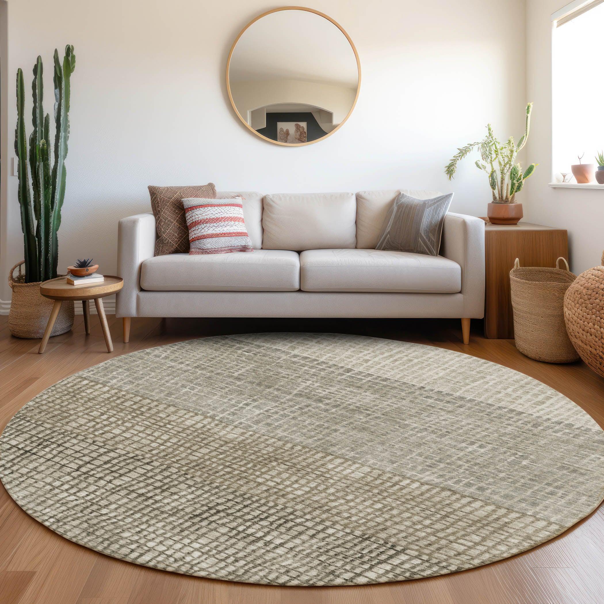 Addison Rugs Raeon Taupe Washable Indoor-Outdoor Rug