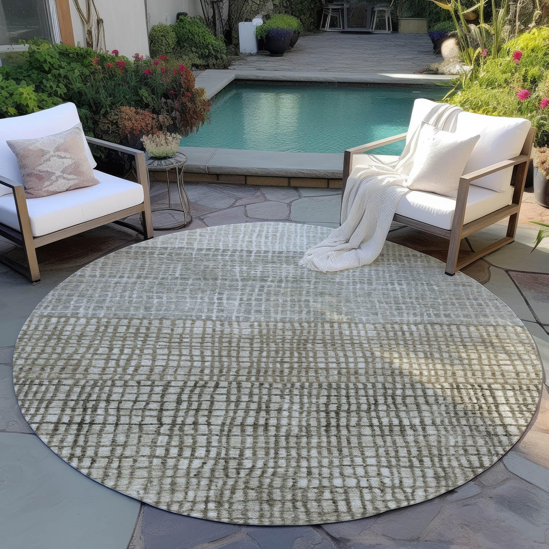 Addison Rugs Raeon Taupe Washable Indoor-Outdoor Rug