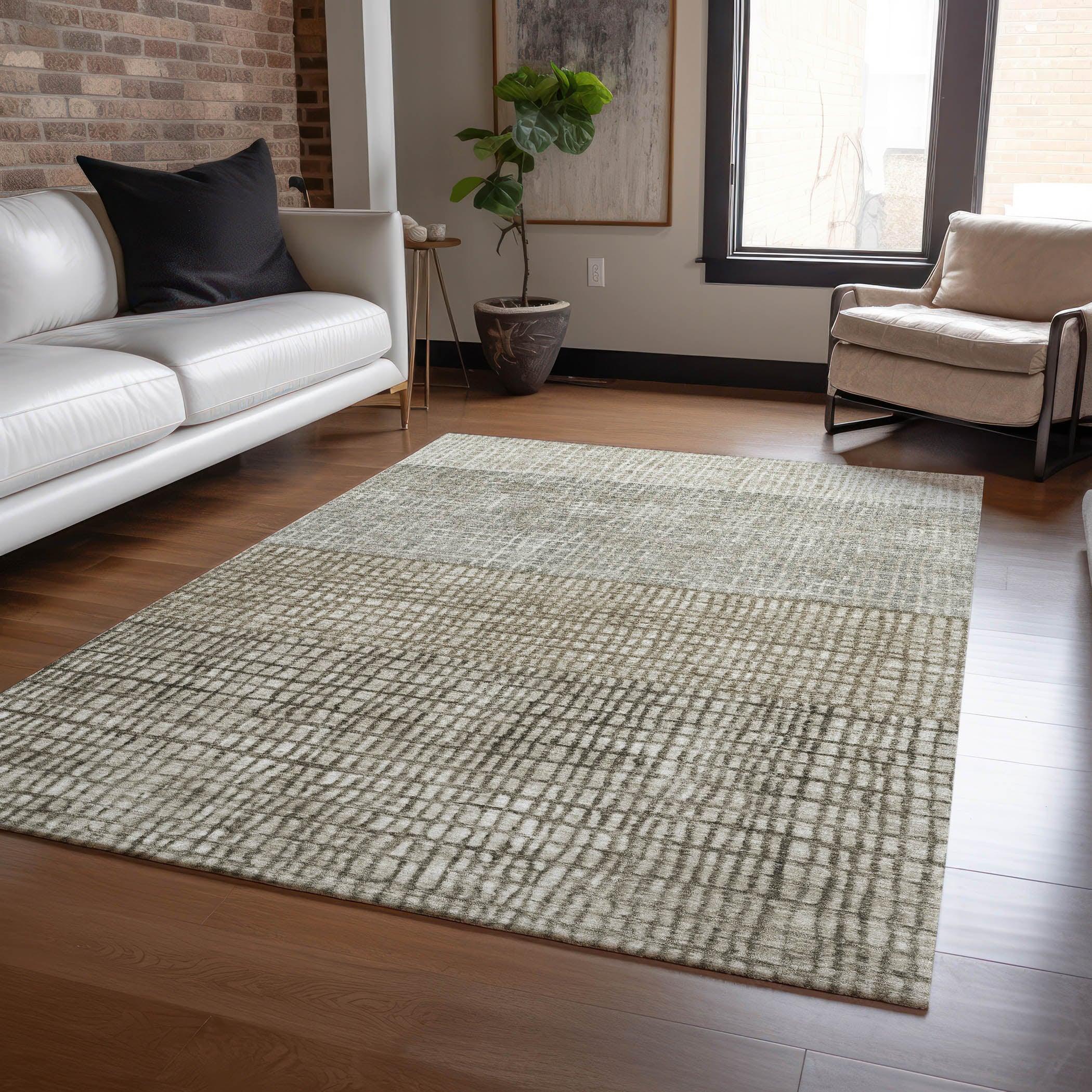 Addison Rugs Raeon Taupe Washable Indoor-Outdoor Rug
