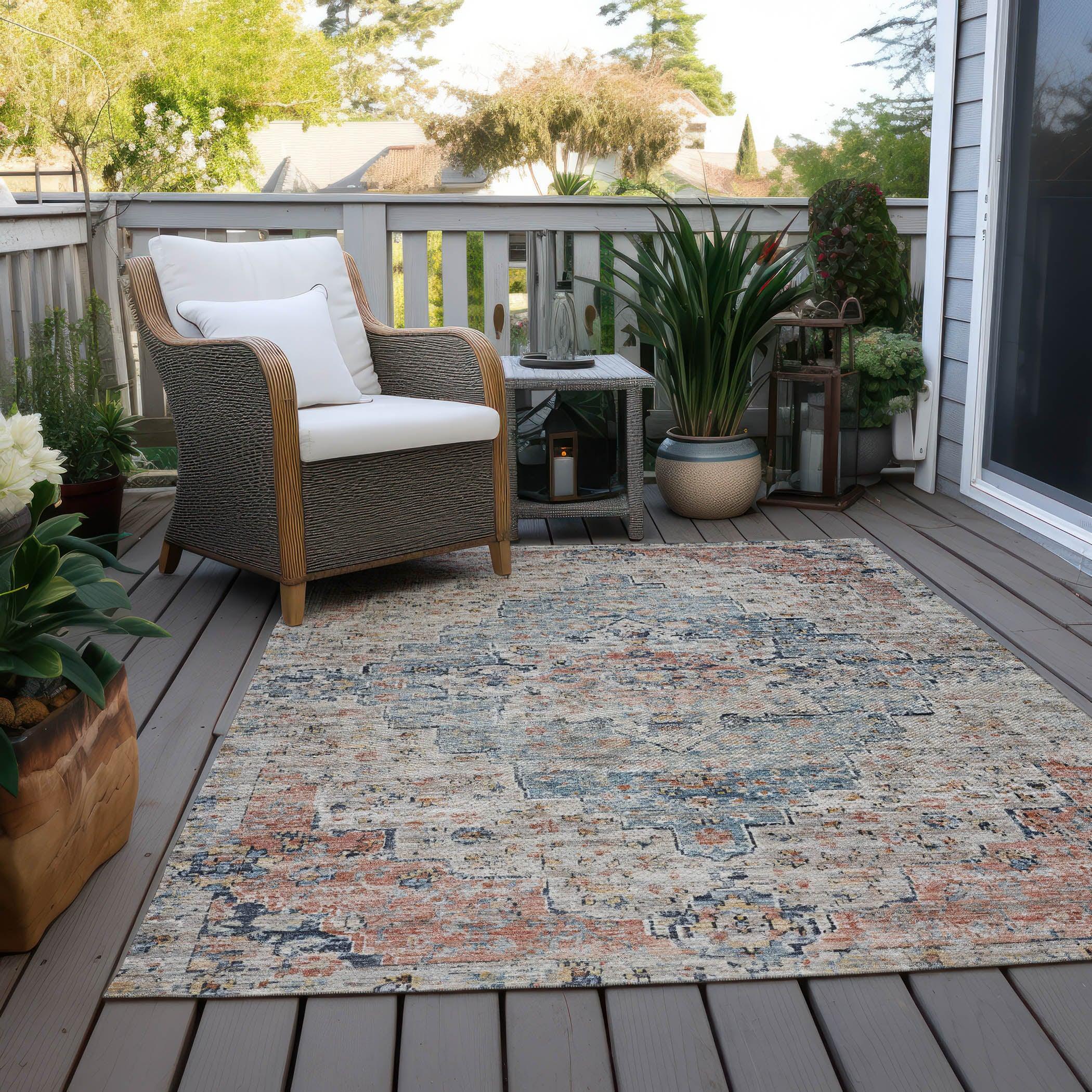 Addison Rugs Raeor Beige Washable Indoor-Outdoor Rug