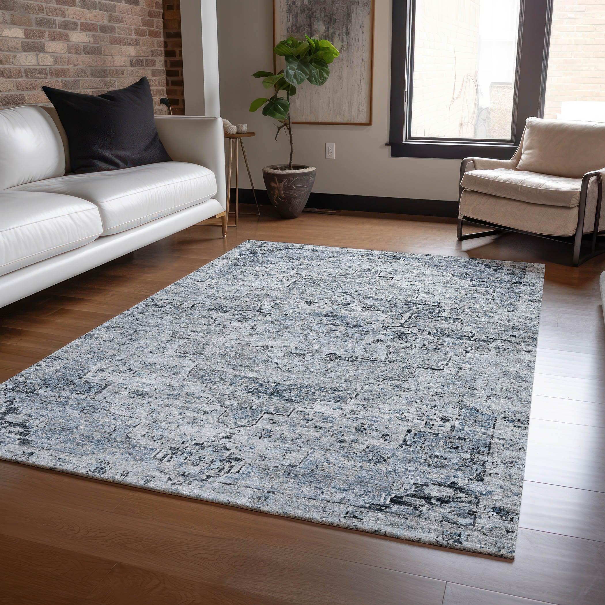 Addison Rugs Raeor Blue Washable Indoor-Outdoor Rug