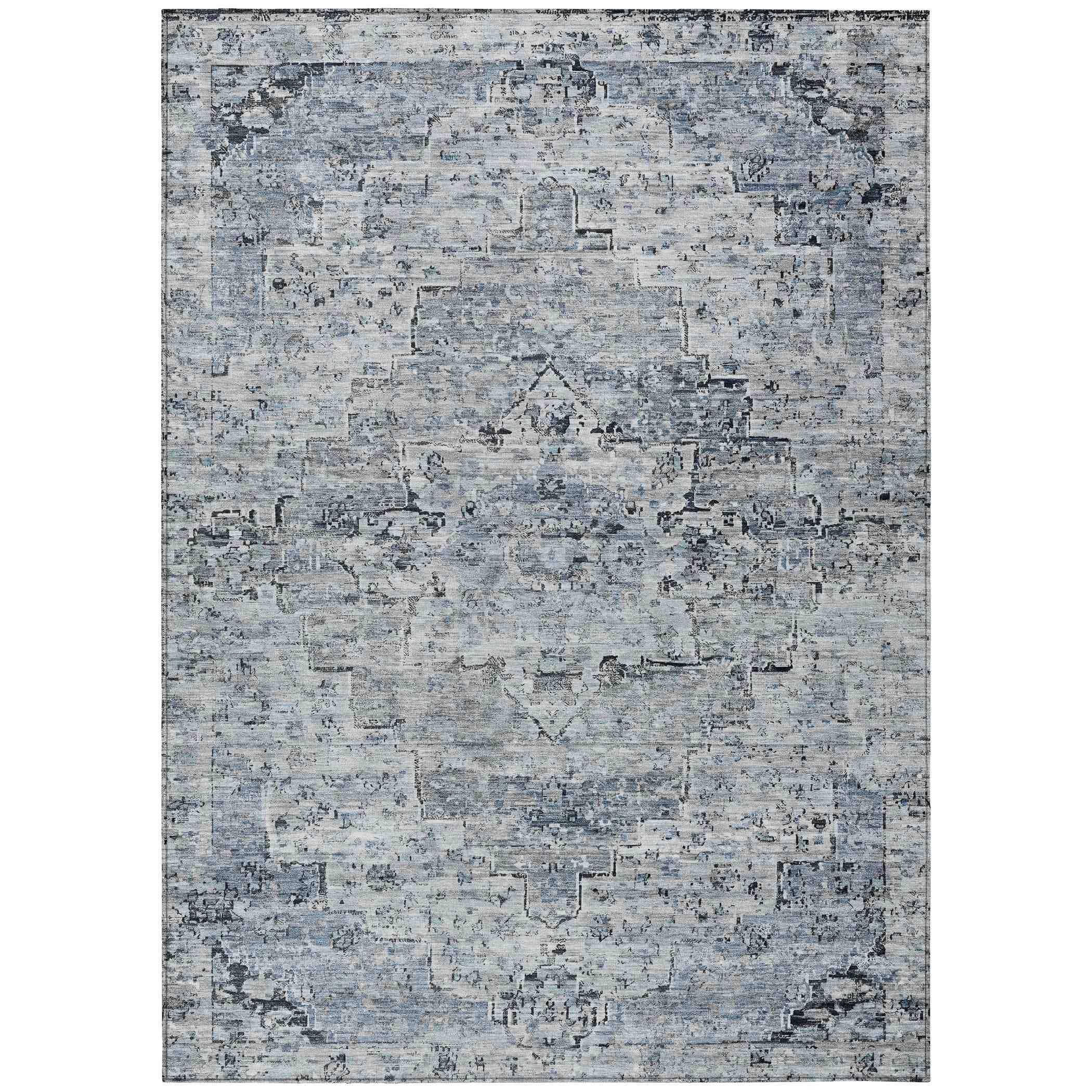 Addison Rugs Raeor Blue Washable Indoor-Outdoor Rug