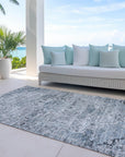 Addison Rugs Raeor Blue Washable Indoor-Outdoor Rug