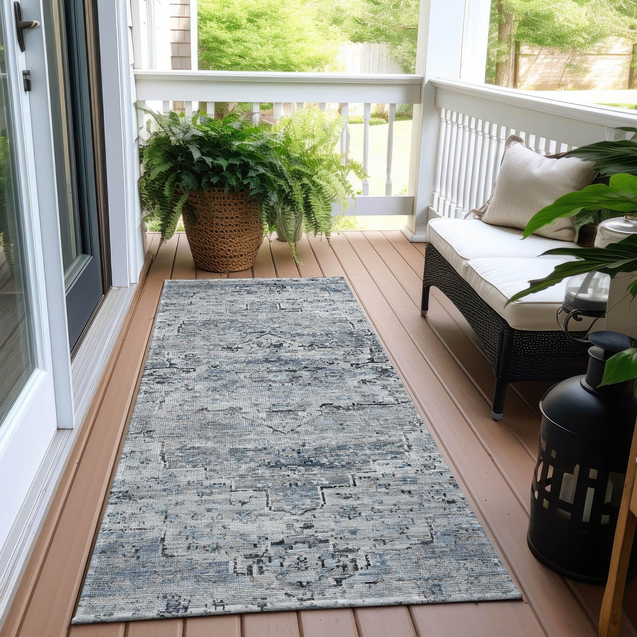 Addison Rugs Raeor Blue Washable Indoor-Outdoor Rug
