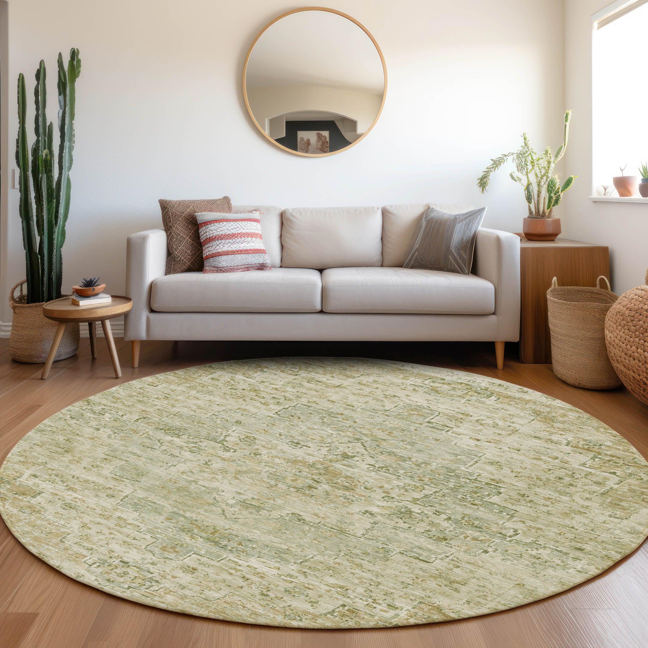 Addison Rugs Raeor Green Washable Indoor-Outdoor Rug