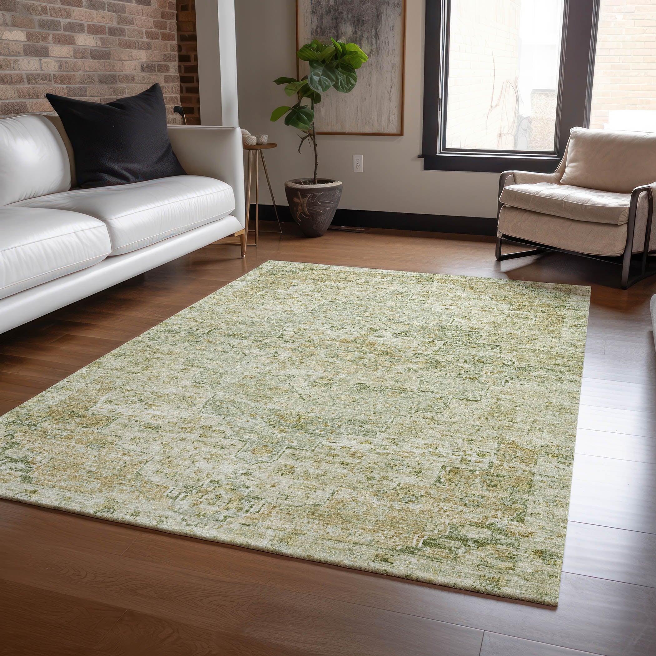Addison Rugs Raeor Green Washable Indoor-Outdoor Rug