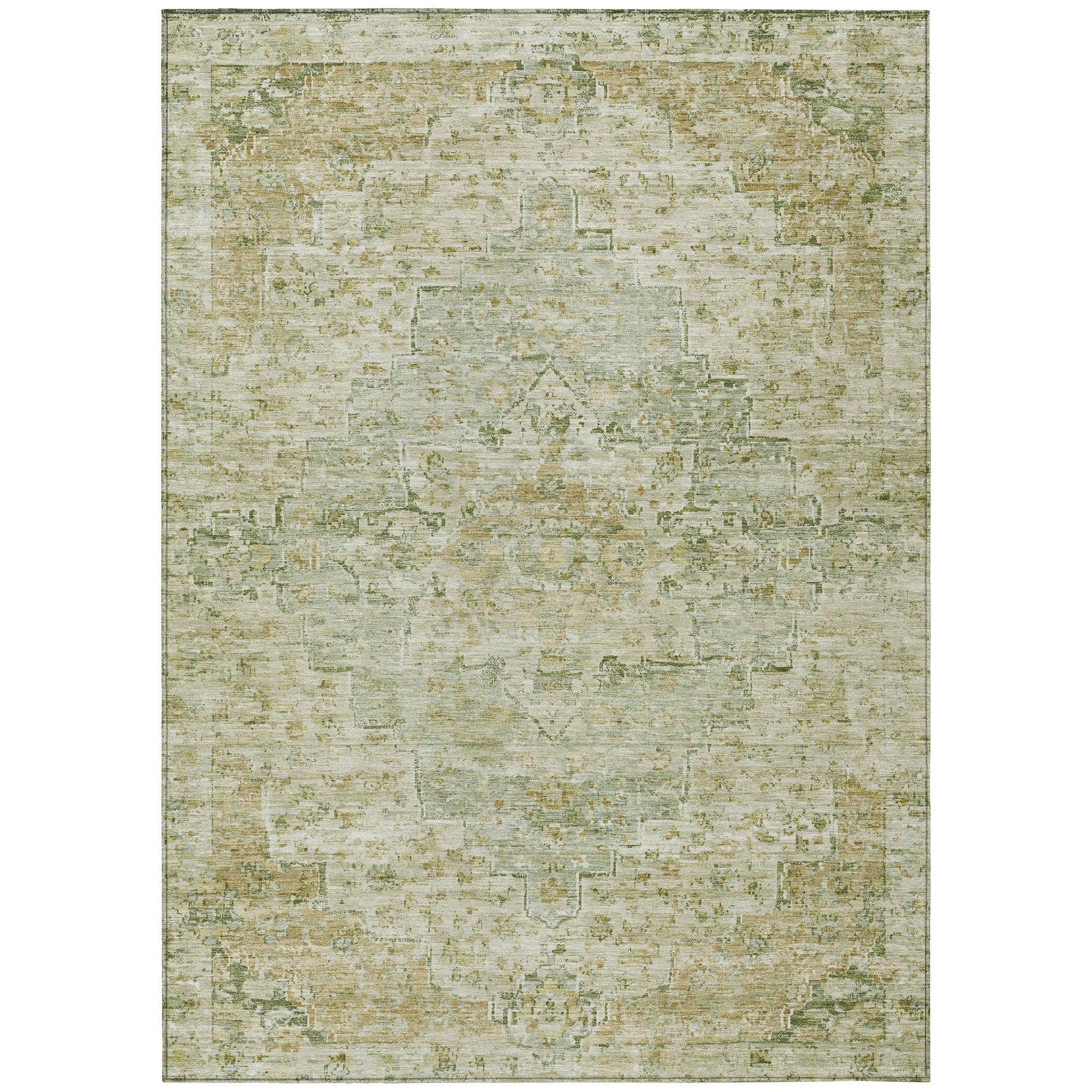 Addison Rugs Raeor Green Washable Indoor-Outdoor Rug