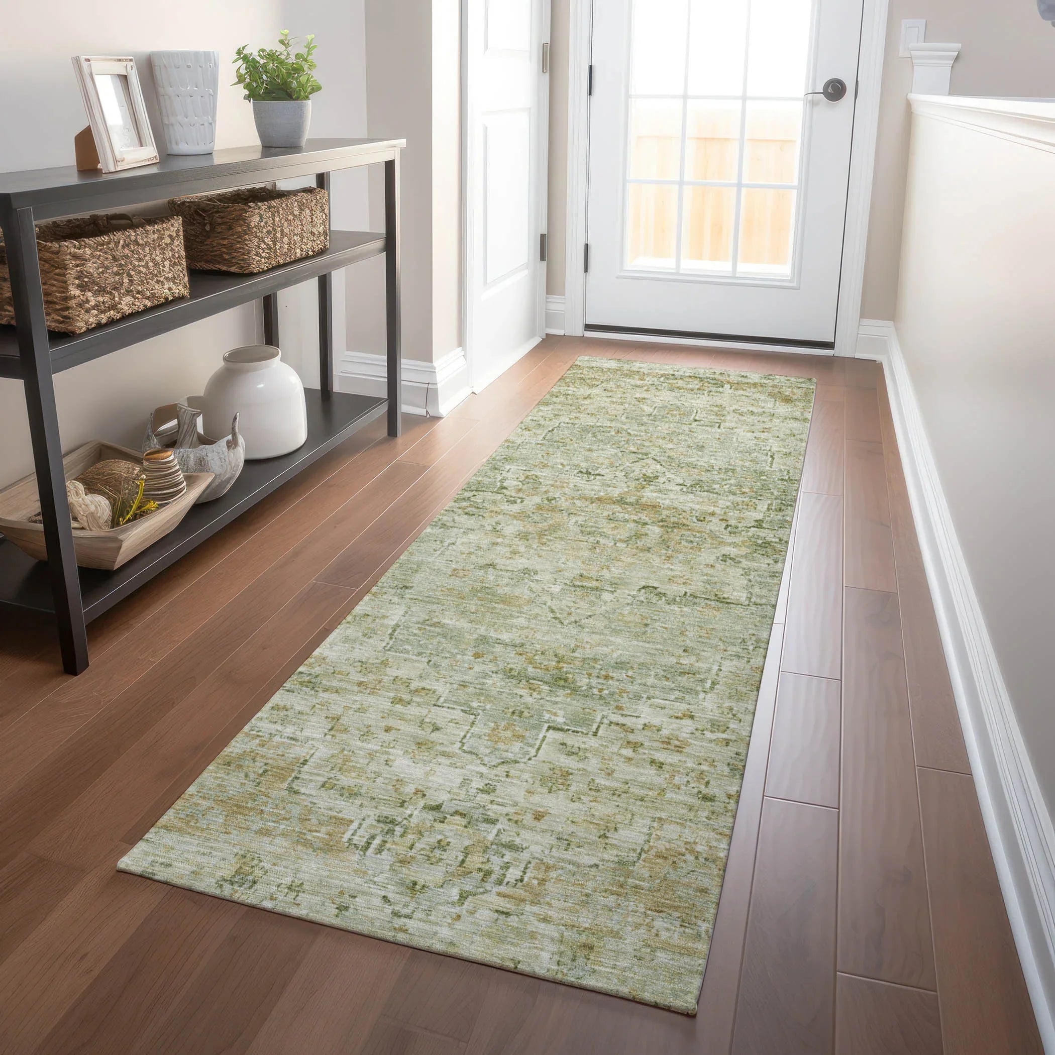 Addison Rugs Raeor Green Washable Indoor-Outdoor Rug