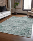 Addison Rugs Raeor Teal Washable Indoor-Outdoor Rug