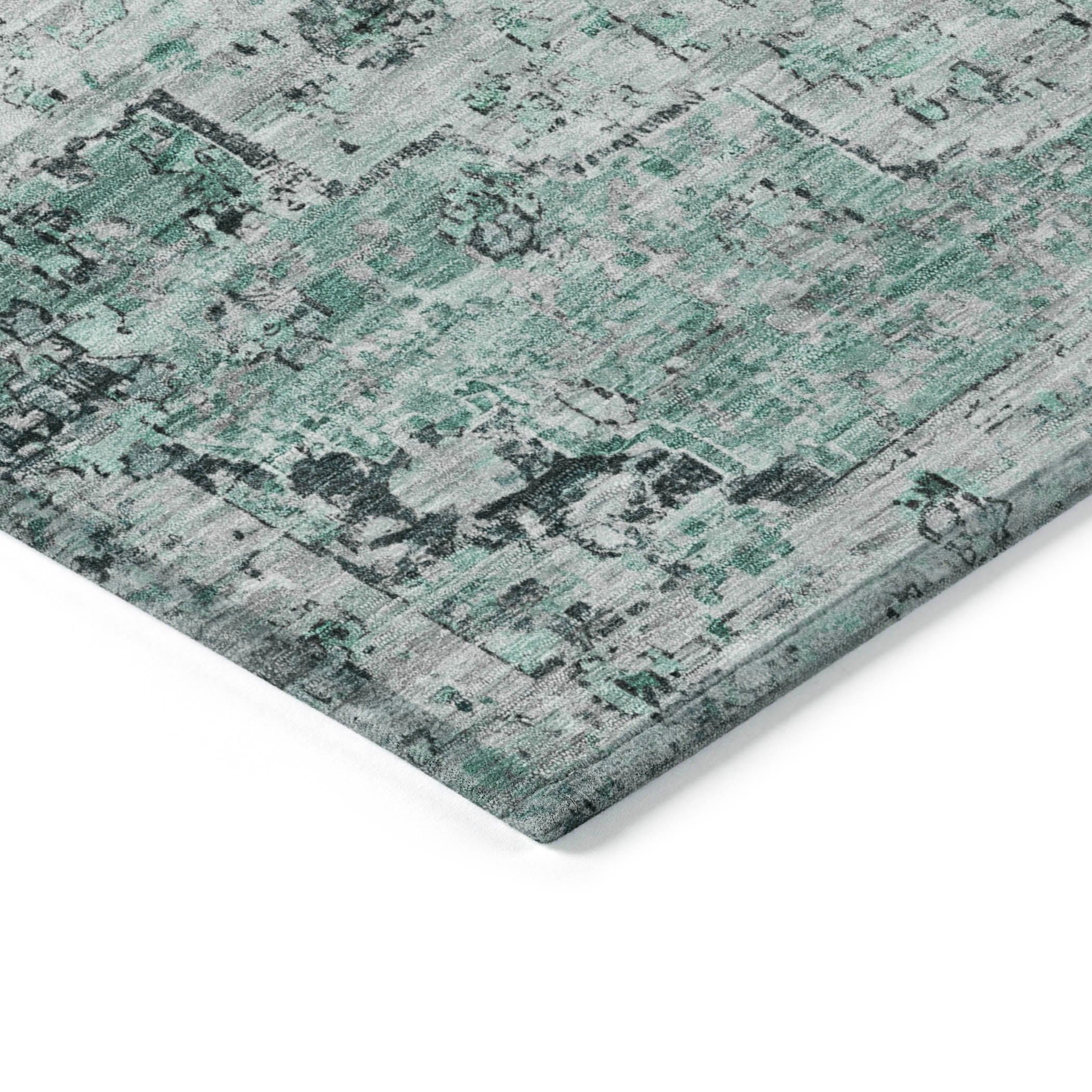 Addison Rugs Raeor Teal Washable Indoor-Outdoor Rug