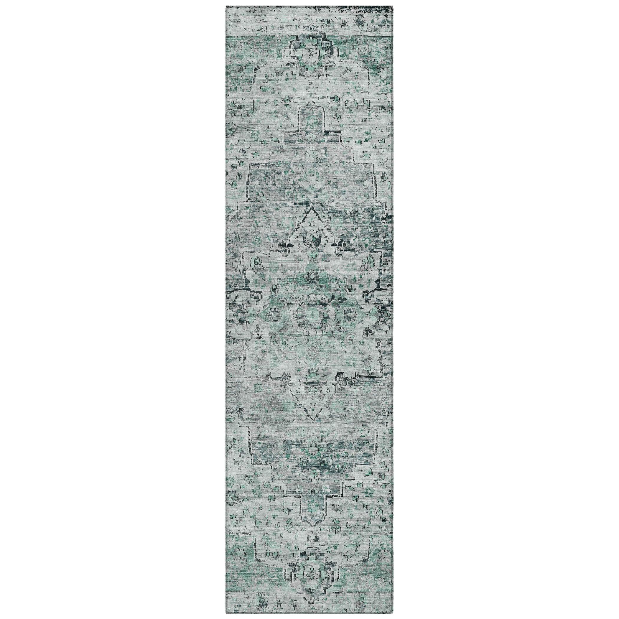 Addison Rugs Raeor Teal Washable Indoor-Outdoor Rug
