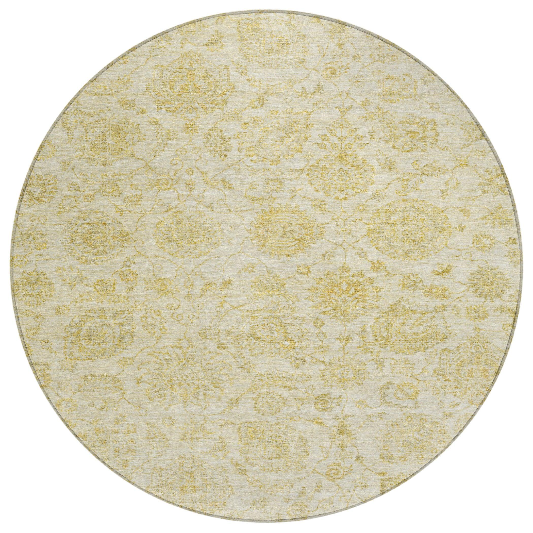 Addison Rugs Raeora Gold Washable Indoor-Outdoor Rug