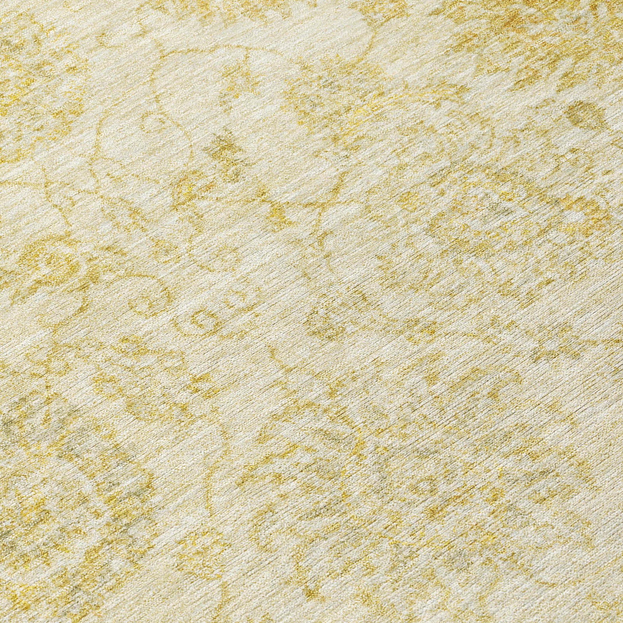 Addison Rugs Raeora Gold Washable Indoor-Outdoor Rug