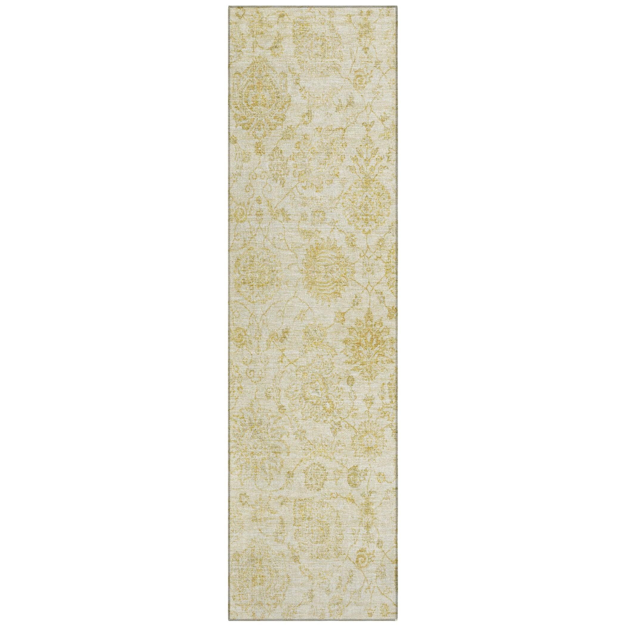 Addison Rugs Raeora Gold Washable Indoor-Outdoor Rug