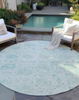 Addison Rugs Raeora Teal Washable Indoor-Outdoor Rug