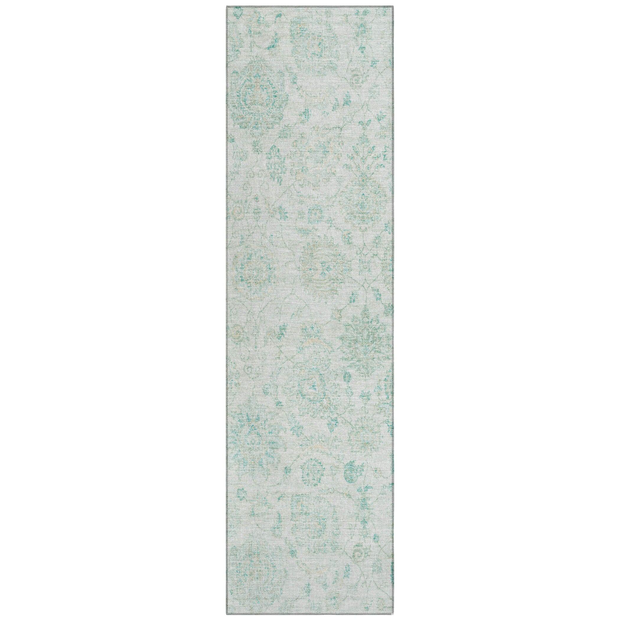 Addison Rugs Raeora Teal Washable Indoor-Outdoor Rug