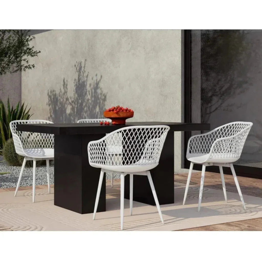 Moe's Home Rectangular Black Cement Outdoor Dining Table