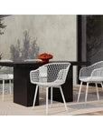 Moe's Home Rectangular Black Cement Outdoor Dining Table