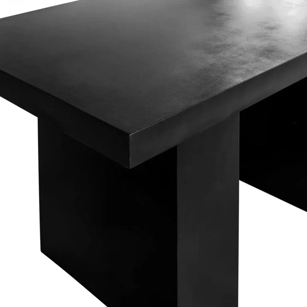 Moe's Home Rectangular Black Cement Outdoor Dining Table