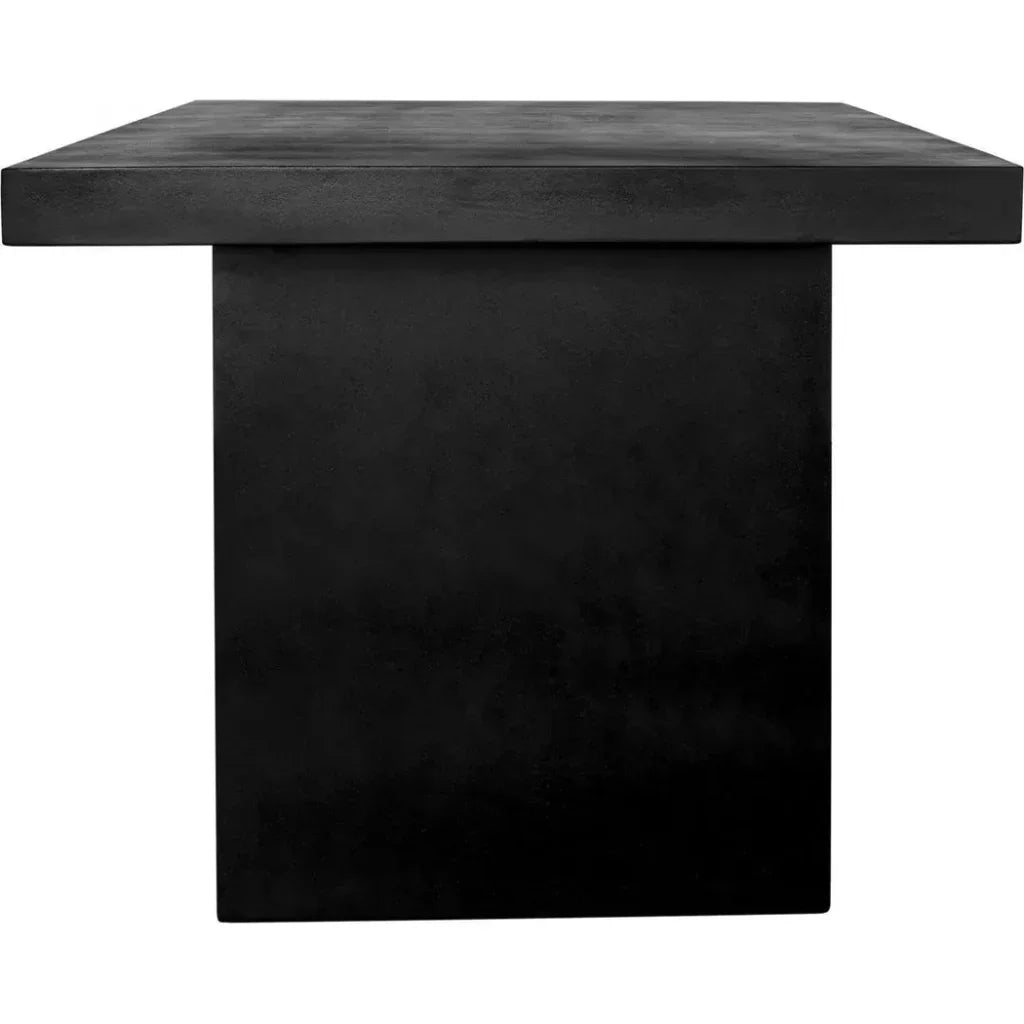 Moe's Home Rectangular Black Cement Outdoor Dining Table