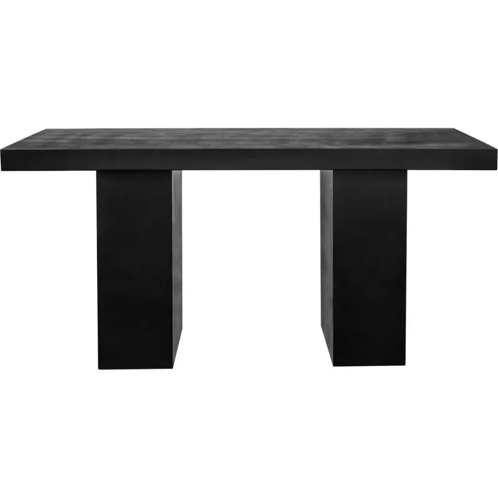Moe's Home Rectangular Black Cement Outdoor Dining Table