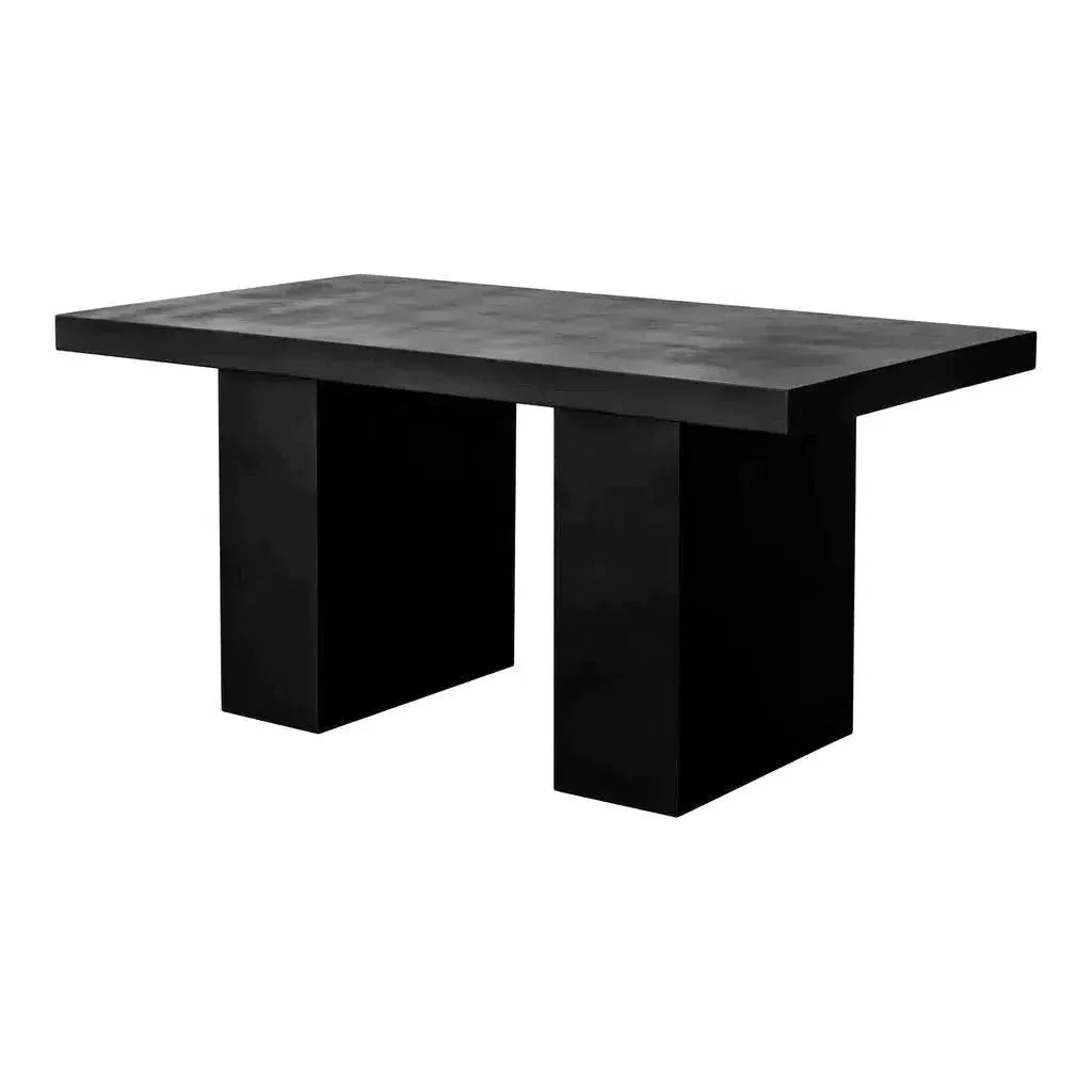 Moe's Home Rectangular Black Cement Outdoor Dining Table