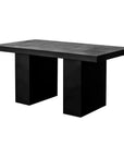 Moe's Home Rectangular Black Cement Outdoor Dining Table