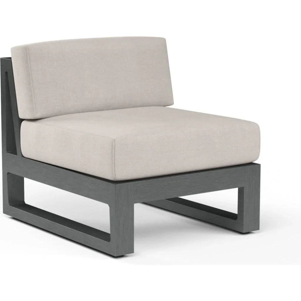 Sunset West Redondo Sunbrella Armless Outdoor Club Chair