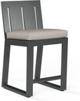 Redondo Sunbrella Outdoor Barstool-Outdoor Bar Stools-Sunset West-Canvas Natural-LOOMLAN