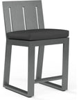 Redondo Sunbrella Outdoor Barstool-Outdoor Bar Stools-Sunset West-Spectrum Carbon-LOOMLAN