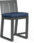 Redondo Sunbrella Outdoor Barstool-Outdoor Bar Stools-Sunset West-Spectrum Indigo-LOOMLAN